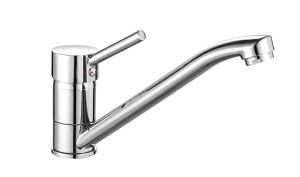 keukenkraan lang modern chrome