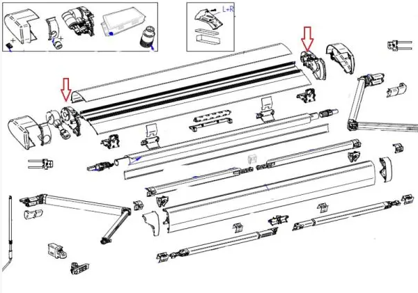 binnenkap lh+rh voor 6300 wit
