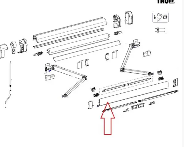Thule Lead Rail 5200 4.00 Antraciet