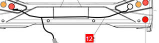 Kabelboom achterlichten chausson