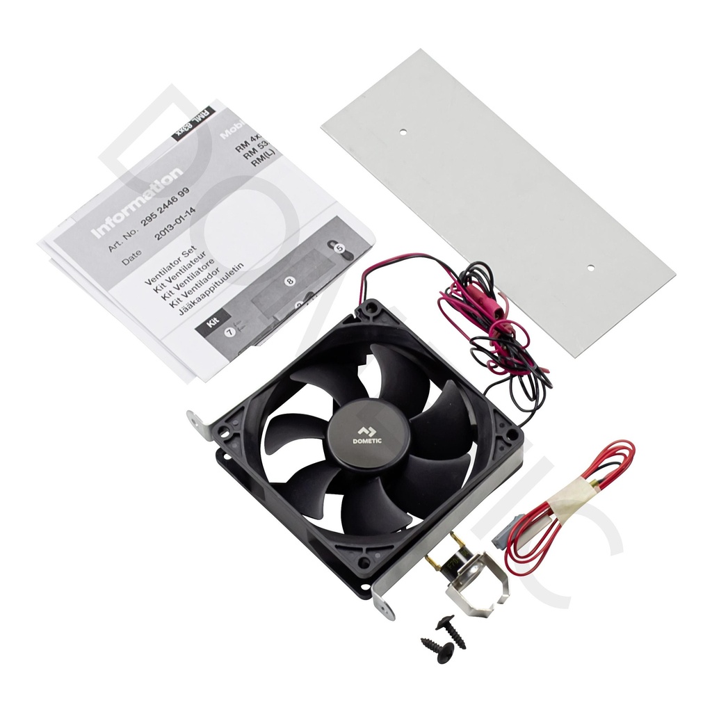Refrigerator ventilation kit with thermostat d