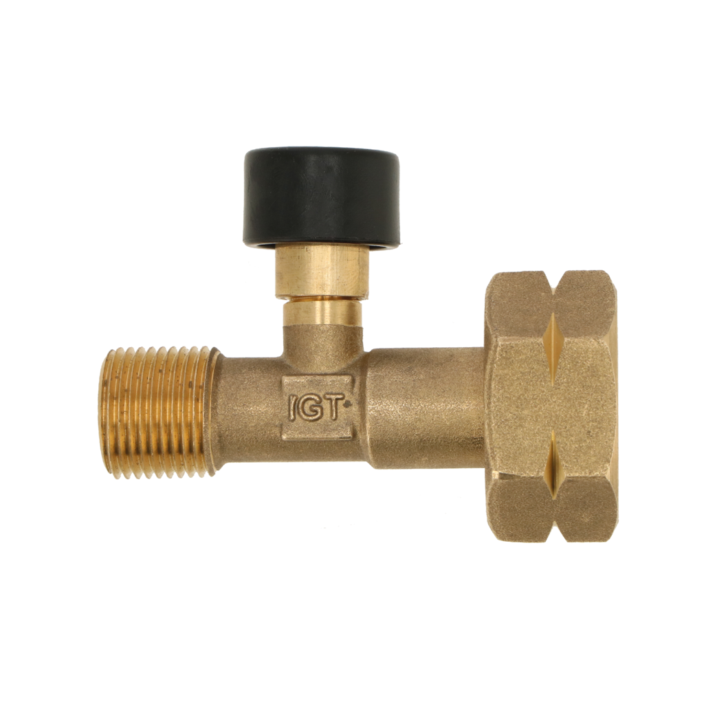 Hose rupture valve for connecting a bottle to a hose