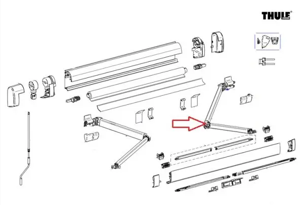 Spring Arm rechts RH 5200  >=3M