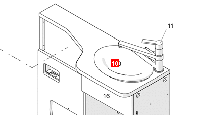 Lavabo ovaal 350x255x1275 wit chausson