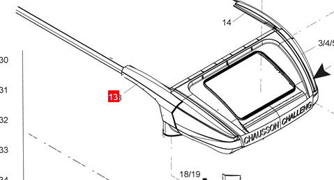 Bovenspoiler r cabine ford