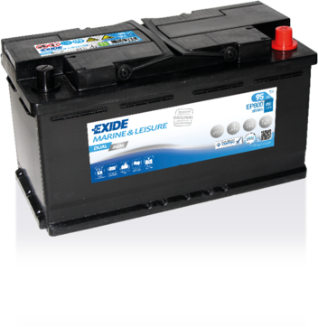 Batterij exide dual agm 95ah EP800 Marine and Leisure