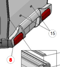 Achterbumper Elnagh Baron Ral9006