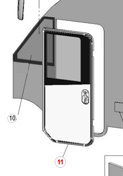 Cabinedeur rechts compleet elnagh magnum 2011