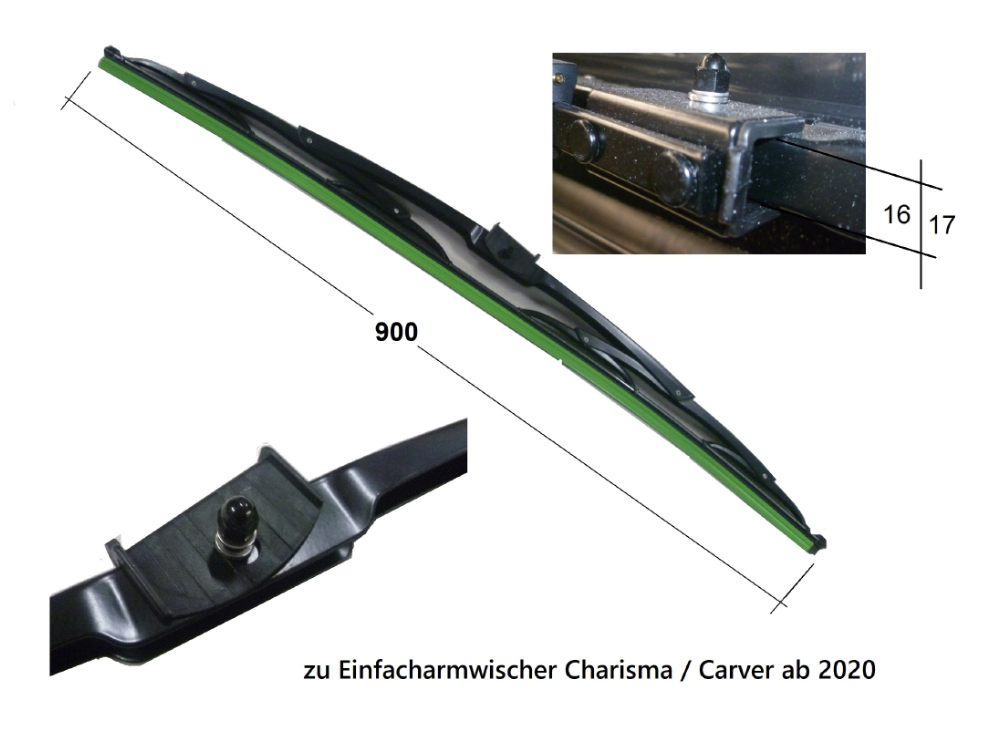 Ruitenwisser blad 900mm 16mm charisma/carver vnf 2020