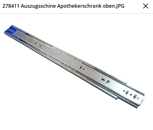 Bovenste geleider vr apotheek ch3 500mm