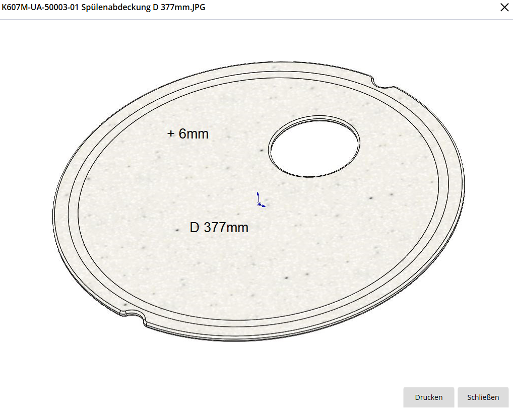 Cutting Board Sink, 377 mm, Milky Sands, Model 2023