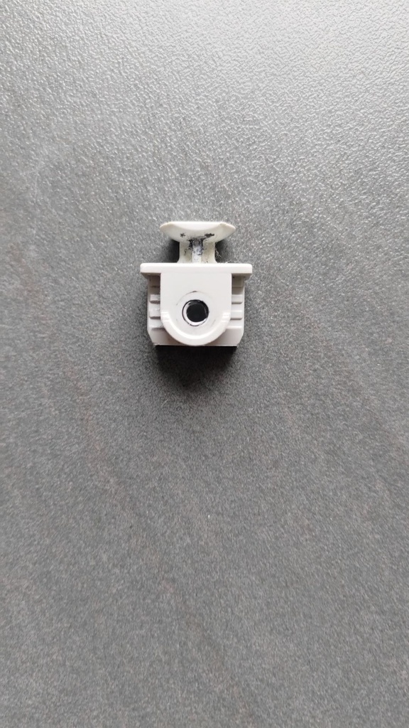 CLIP VOOR DOUCHEGORDIJN IN RAIL