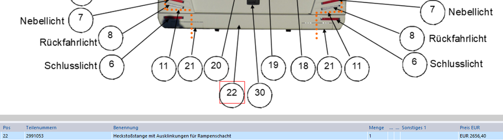 Achterbumper Liner vanaf 2015 Met inkeping voor ramp