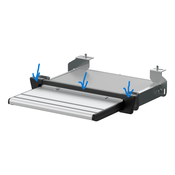 frontplaat uitschuifbare trap lippert 55cm