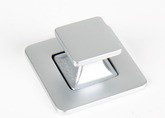 Schubladenknopf Konfurn silber eckig