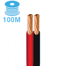 luidsprekerkabel 2x0,75 rood-zwart per meter
