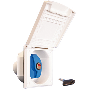 vuldop met afdekkap en sleutel