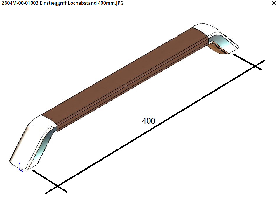 Hangreep inkom 400mm concorde met LED